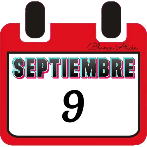 CALENDARIO SEPTIEMBRE PARTE 1  BLANCA AT 13
