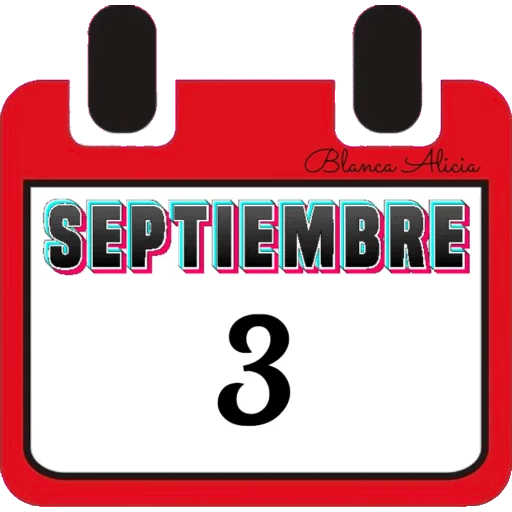CALENDARIO SEPTIEMBRE PARTE 1  BLANCA AT 23