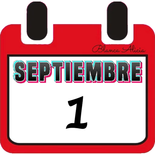 CALENDARIO SEPTIEMBRE PARTE 1  BLANCA AT 28