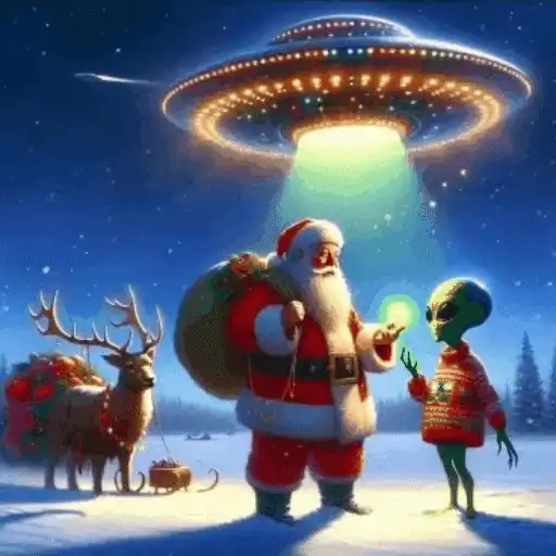 Papai Noel e alien