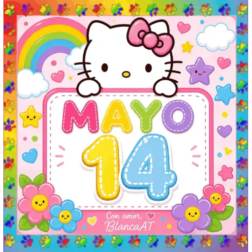 CALENDARIO MAYO 1-15 HELLO KITTY 10