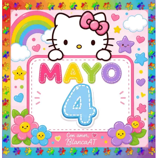 CALENDARIO MAYO 1-15 HELLO KITTY 9