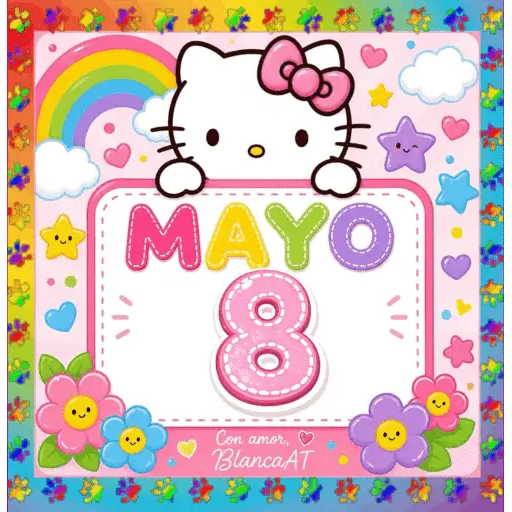 CALENDARIO MAYO 1-15 HELLO KITTY 7