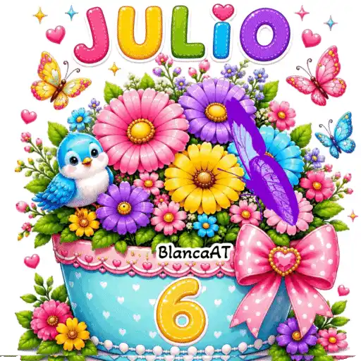 CALENDARIO MES JULIO -26 💐 15