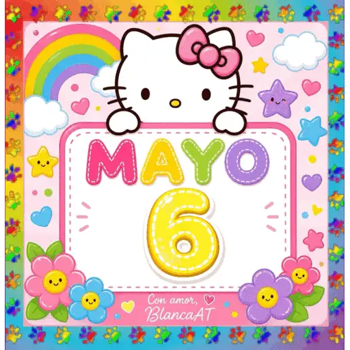 CALENDARIO MAYO 1-15 HELLO KITTY 30