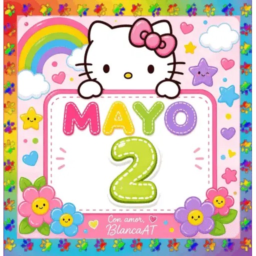 CALENDARIO MAYO 1-15 HELLO KITTY 16