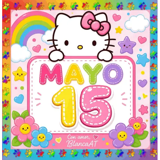 CALENDARIO MAYO 1-15 HELLO KITTY 1