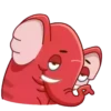 Elefante rojo 5