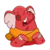 Elefante rojo 10