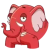 Elefante rojo 24