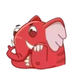 Elefante rojo 25
