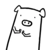 Crazy white pig 8