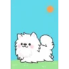 white dog popup stickers 8