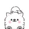 white dog popup stickers 9