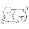 white dog popup stickers 11