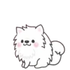 white dog popup stickers 16