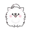white dog popup stickers 19
