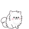 white dog popup stickers 20
