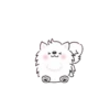white dog popup stickers 21
