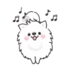 white dog popup stickers 24