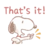 Fluffy Snoopy's Caring Stickers 16