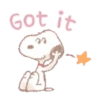 Fluffy Snoopy's Caring Stickers 24