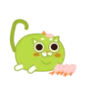Green cat sandy 5