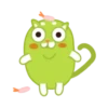 Green cat sandy 8