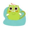 Green cat sandy 10