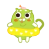 Green cat sandy 14