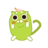 Green cat sandy 17