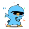 Pássaro azul fofo 8