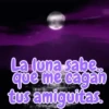 La luna sabe que me cagan tus amiguitas.