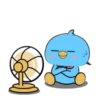 Pássaro azul fofo 10