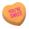 VALENTINES CANDY HEARTS BLANCA AT 24