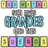 TUS METAS son mas GRANDES que tus SUENOS