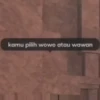 kamu pilih wowo atau wawan