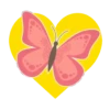 Mariposas en corazón amarillo 1 mov 9