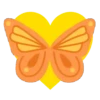 Mariposas en corazón amarillo 1 mov 23