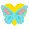 Mariposas en corazón amarillo 1 mov 28