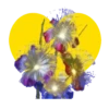 Mariposas y flores en corazón amarillo mov 5