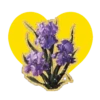 Mariposas y flores en corazón amarillo mov 8