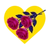 Flores en corazón amarillo mov 10