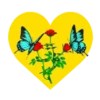 Flores en corazón amarillo mov 13