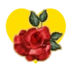 Flores en corazón amarillo mov 14