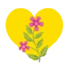 Flores en corazón amarillo mov 18