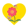 Flores en corazón amarillo mov 30