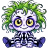 Bebê de cabelo verde