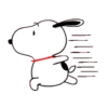 【Snoopy 可愛大動作】   WhatsApp 動態 Sticker  全套免費下載 21