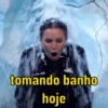 tomando banho hoje